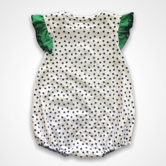 4/$20 Reebok Canucks White Polkadot Onesie - Picture 2 of 3